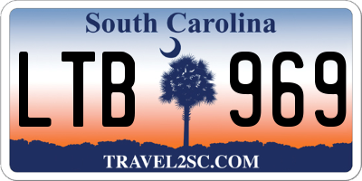 SC license plate LTB969