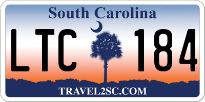 SC license plate LTC184