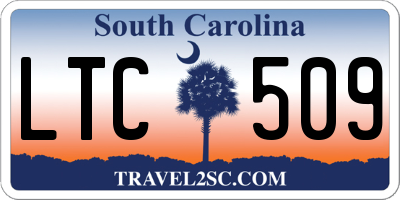 SC license plate LTC509