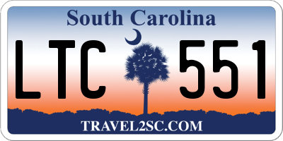 SC license plate LTC551