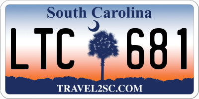 SC license plate LTC681