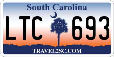 SC license plate LTC693