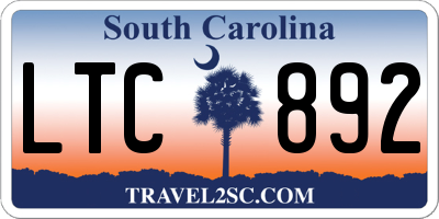 SC license plate LTC892