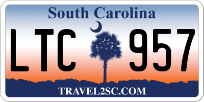 SC license plate LTC957