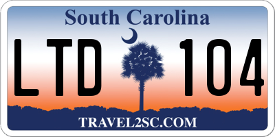 SC license plate LTD104