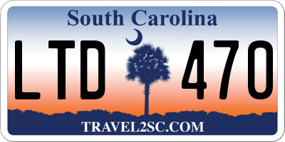 SC license plate LTD470