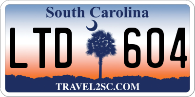 SC license plate LTD604