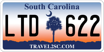 SC license plate LTD622