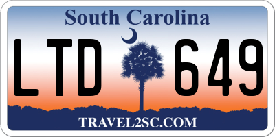SC license plate LTD649
