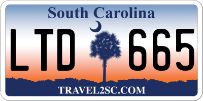 SC license plate LTD665