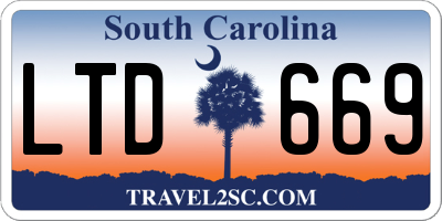 SC license plate LTD669