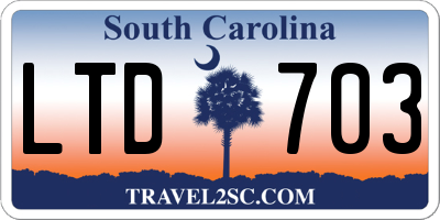 SC license plate LTD703