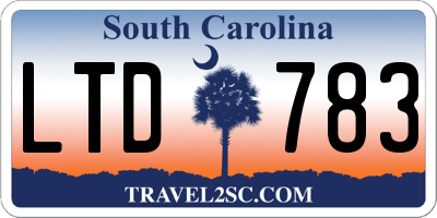 SC license plate LTD783