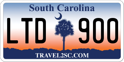 SC license plate LTD900
