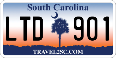 SC license plate LTD901