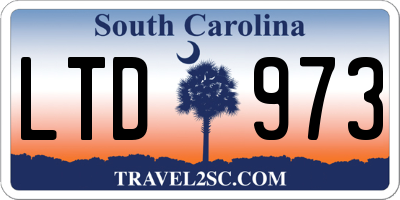 SC license plate LTD973