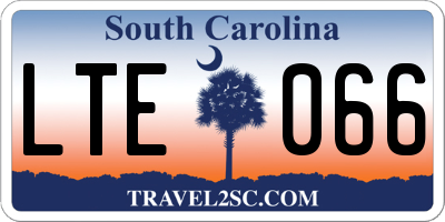 SC license plate LTE066