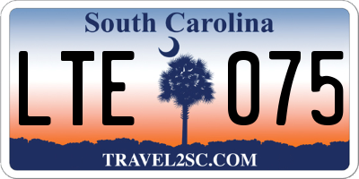 SC license plate LTE075