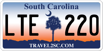 SC license plate LTE220