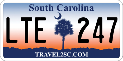 SC license plate LTE247