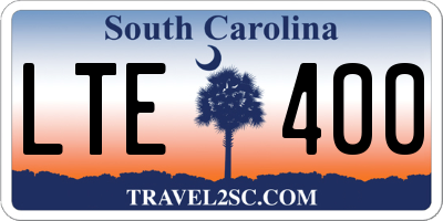 SC license plate LTE400