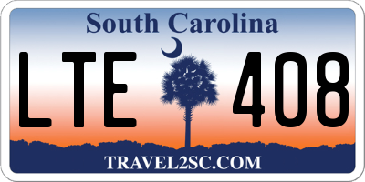 SC license plate LTE408