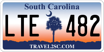 SC license plate LTE482