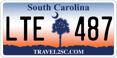 SC license plate LTE487