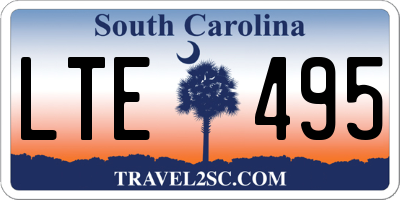 SC license plate LTE495