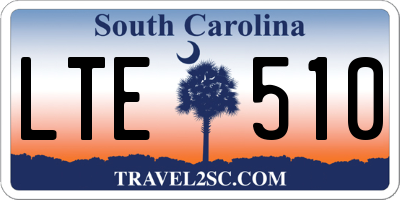 SC license plate LTE510