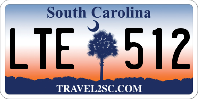 SC license plate LTE512