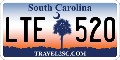 SC license plate LTE520