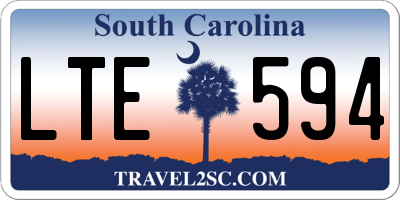 SC license plate LTE594