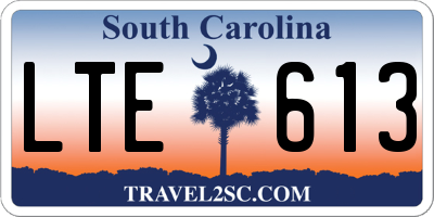 SC license plate LTE613