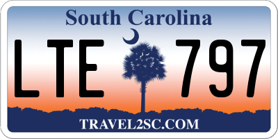 SC license plate LTE797