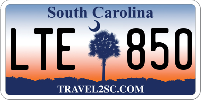 SC license plate LTE850