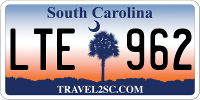 SC license plate LTE962