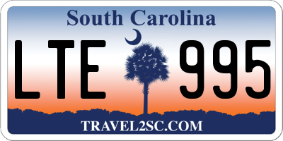 SC license plate LTE995