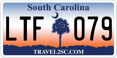 SC license plate LTF079