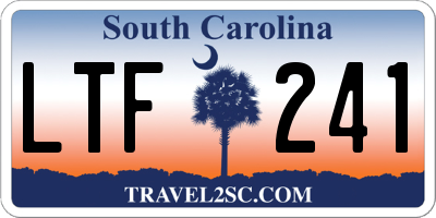 SC license plate LTF241
