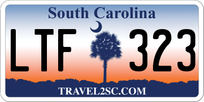 SC license plate LTF323