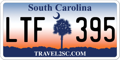 SC license plate LTF395