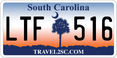 SC license plate LTF516