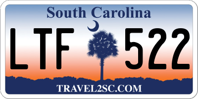 SC license plate LTF522