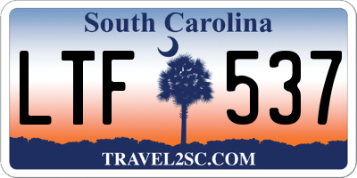 SC license plate LTF537