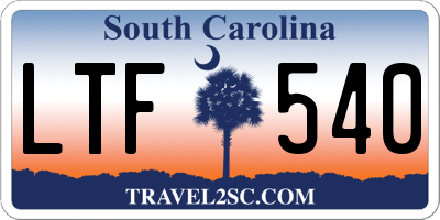 SC license plate LTF540