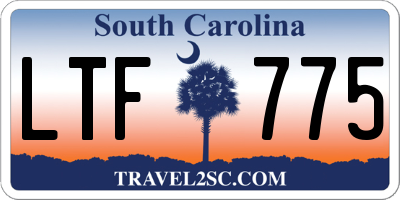SC license plate LTF775