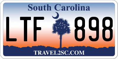 SC license plate LTF898