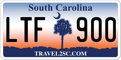 SC license plate LTF900