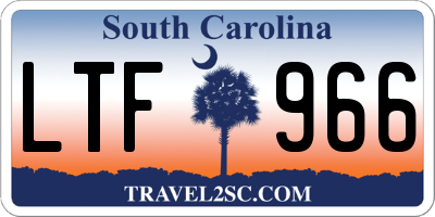 SC license plate LTF966
